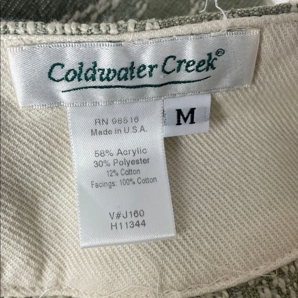 Vintage Embroidered Textile Vest Sage Green Cream